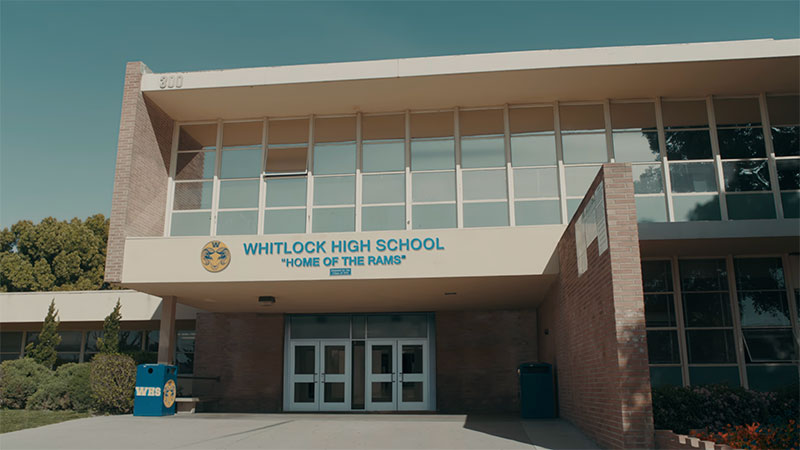 Screenshot of Whitlock High School from the show "A.P. Bio"