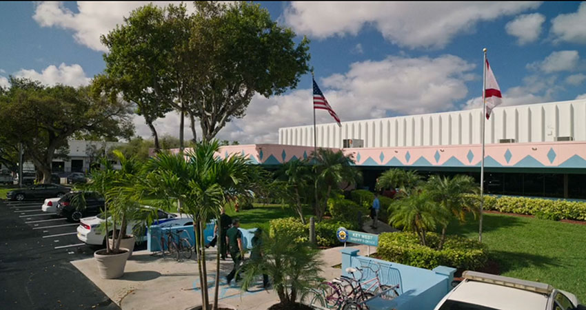 Screenshot of they Key West Sheriff Office from the Apple TV+ show Bad Monkey